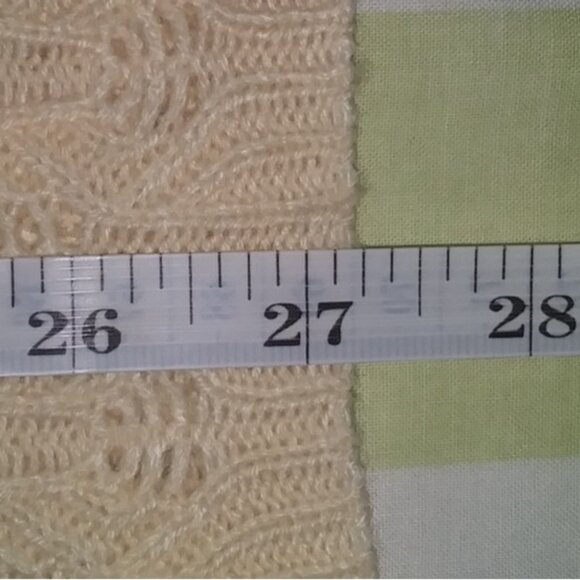 Source Unknown Women's Beautiful Cream Crochet & Victorian Lace Sweater Size XL - Picture 6 of 7